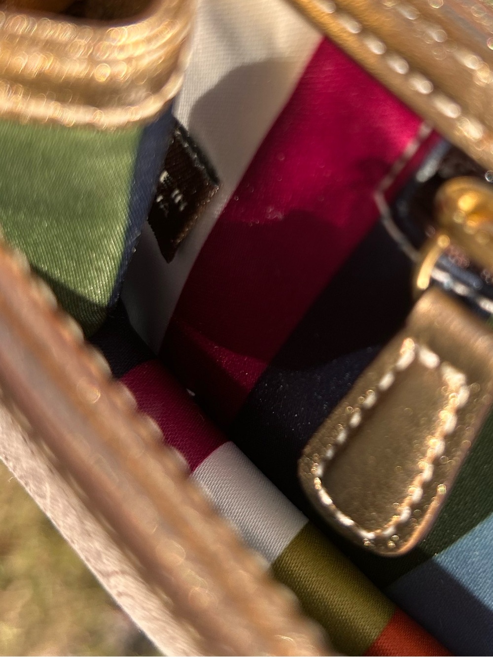 Coach 65th Anniversary Legacy Lined turn lock  Zoe Clutch - Picture 7 of 8